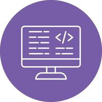 CSS Code Line Circle Background Icon vector