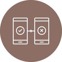 AB Testing Line Circle Background Icon vector