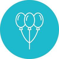 Balloons Line Circle Background Icon vector