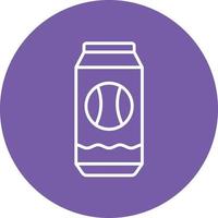 Soda Can Line Circle Background Icon vector