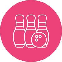 Bowling Line Circle Background Icon vector