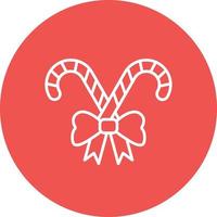 Candy Cane Line Circle Background Icon vector