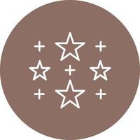 Stars Line Circle Background Icon vector