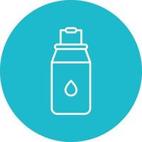 Milk Bucket Line Circle Background Icon vector