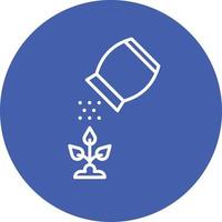 Fertilizer Line Circle Background Icon vector
