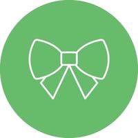 Bow Tie Line Circle Background Icon vector