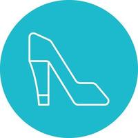 High Heels Line Circle Background Icon vector