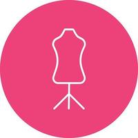 Mannequin Line Circle Background Icon vector