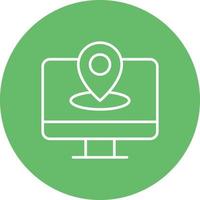 IP Address Line Circle Background Icon vector