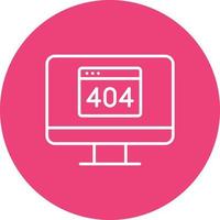 404 Error Line Circle Background Icon vector