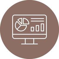 Website Dashboard Line Circle Background Icon vector