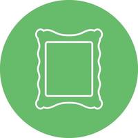 Photo Frame Line Circle Background Icon vector