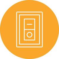 On Off Switch Line Circle Background Icon vector