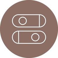 Switch Line Circle Background Icon vector