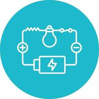 Circuit Line Circle Background Icon vector