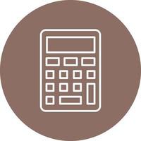 Calculator Line Circle Background Icon vector