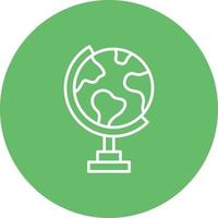 Globe Stand Line Circle Background Icon vector