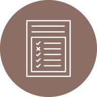 Report Card Line Circle Background Icon vector