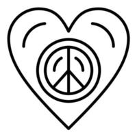 Pacifism Line Icon vector