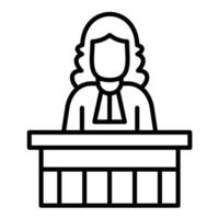 Magistrate Line Icon vector