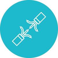 Connecting Wires Line Circle Background Icon vector