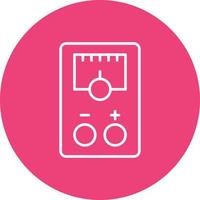 Voltmeter Line Circle Background Icon vector