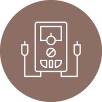 Multimeter Line Circle Background Icon vector