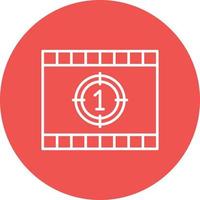 Cinema Countdown Line Circle Background Icon vector