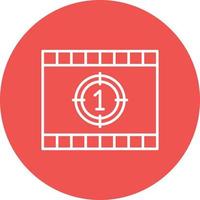 Cinema Countdown Line Circle Background Icon vector