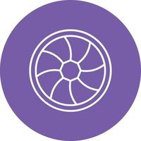 Aperture Line Circle Background Icon vector
