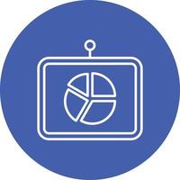 Pie Chart Line Circle Background Icon vector