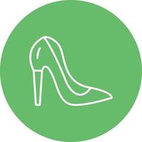 High Heels Line Circle Background Icon vector