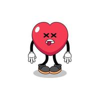 love mascot illustration is dead vector