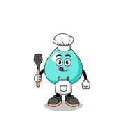 Mascot Illustration of water chef vector