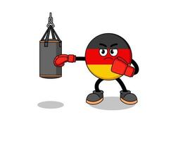 ilustración, de, bandera alemana, boxeador vector