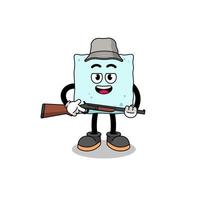 Cartoon Illustration of sugar cube hunter vector