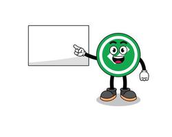 check mark illustration doing a presentation vector