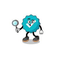 Mascot of verified sign searching vector