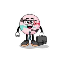 bath bomb mascot as a businessman vector