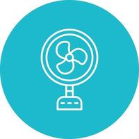 Stand Fan Line Circle Background Icon vector