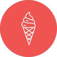 Ice Cream Line Circle Background Icon vector