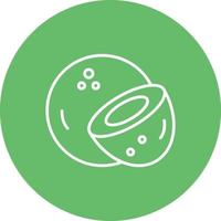 Coconut Line Circle Background Icon vector