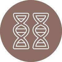 DNA Line Circle Background Icon vector
