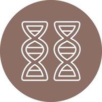 DNA Line Circle Background Icon vector