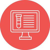 Computer Science Line Circle Background Icon vector