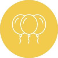 Balloons Line Circle Background Icon vector