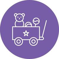 Toy Line Circle Background Icon vector