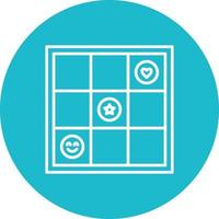 Mat Line Circle Background Icon vector