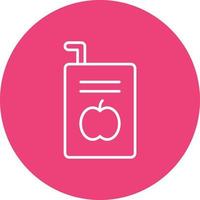 Juice Line Circle Background Icon vector