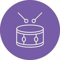 Drum Line Circle Background Icon vector
